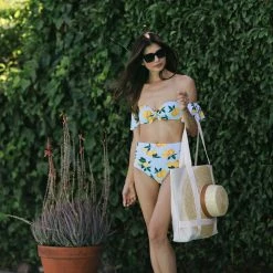 Envya Swim Jenn Citrus Off-Shoulder Bikini