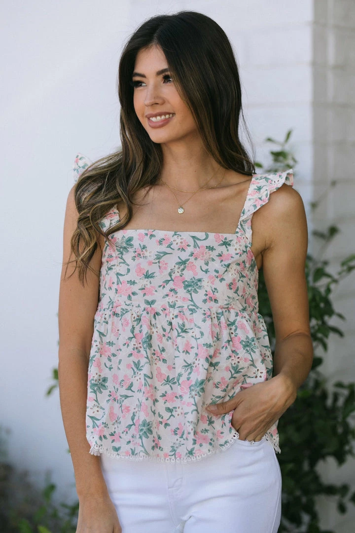 & Merci Harriet Eyelet Babydoll Blouse