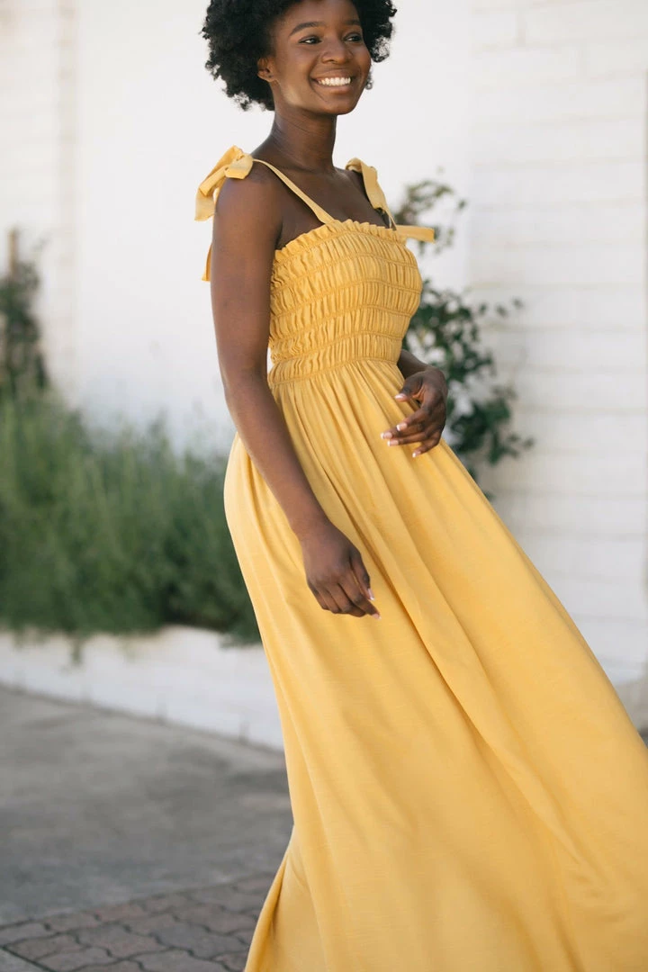 Ces Femme Desiree Tie Shoulder Maxi Dress