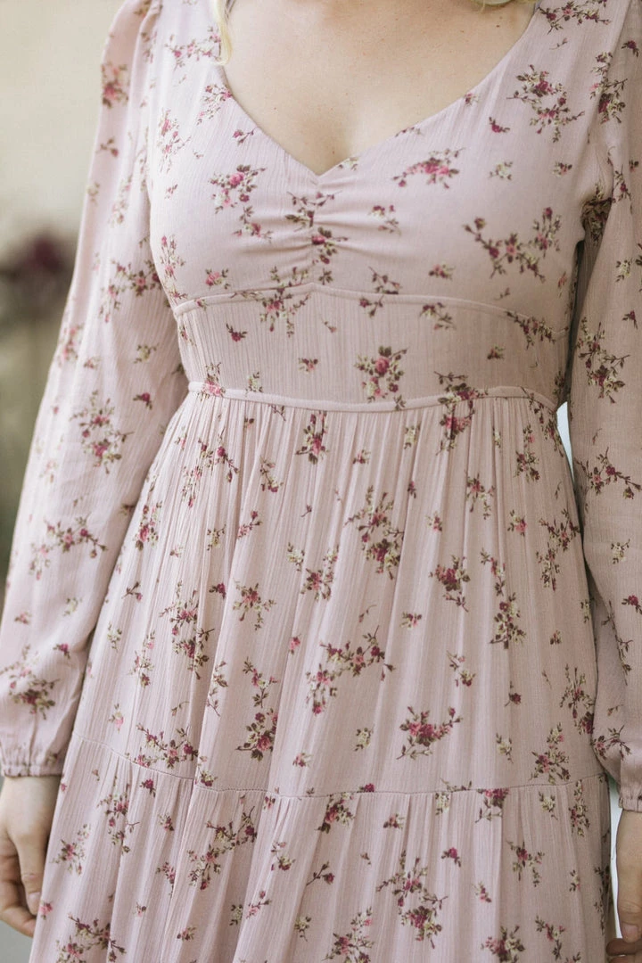 Dress Forum Regina Tie Back Tiered Dress Maternity Friendly