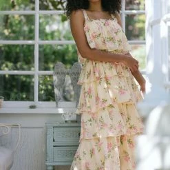 Aakaa Cleo Tiered Maxi Dress Clothing