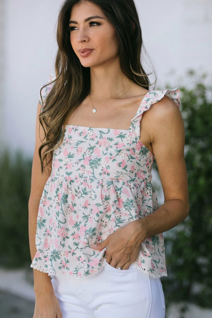 & Merci Harriet Eyelet Babydoll Blouse