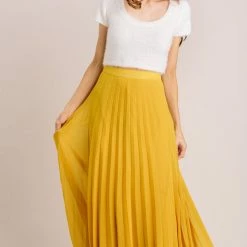 Aakaa Bridal Simone Pleated Maxi Skirt