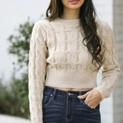 Dreamers Work Essentials Reagan Cable Knit Sweater