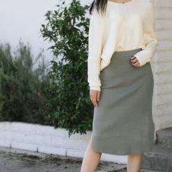 Wishlist Work Essentials Marla Knit Midi Skirt