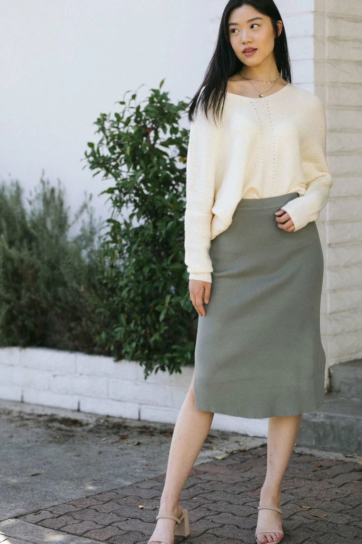 Wishlist Work Essentials Marla Knit Midi Skirt