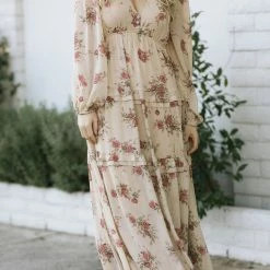 Aakaa Maternity Friendly Riley Tiered Maxi Dress