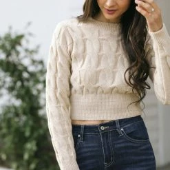 Dreamers Work Essentials Reagan Cable Knit Sweater