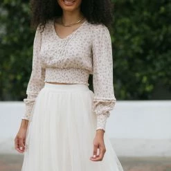 Blu Pepper Danica V-Neck Button Top Clothing