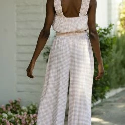 Allie Rose Bernice Gingham Pants Clothing