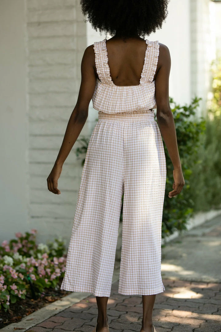 Allie Rose Bernice Gingham Pants Clothing