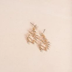 Morning Lavender Cadence Crystal Vine Statement Earrings