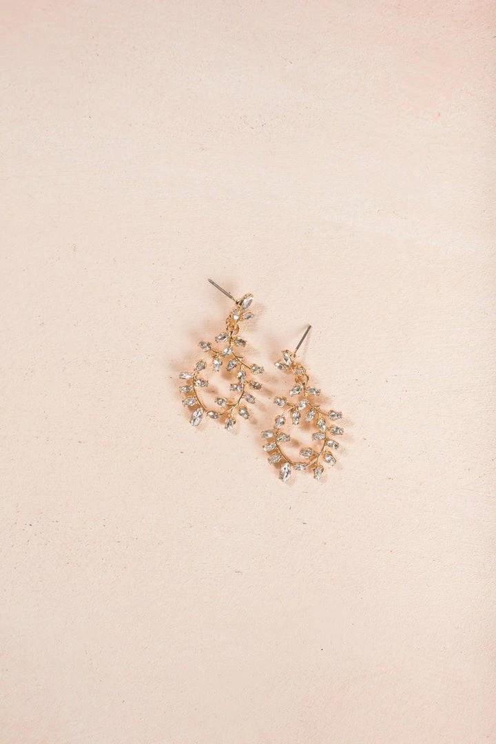 Morning Lavender Cadence Crystal Vine Statement Earrings