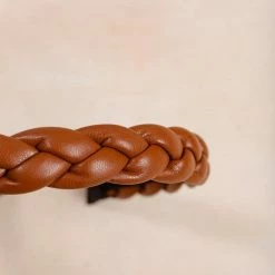 Fame Accessories Rory Faux Leather Braided Headband