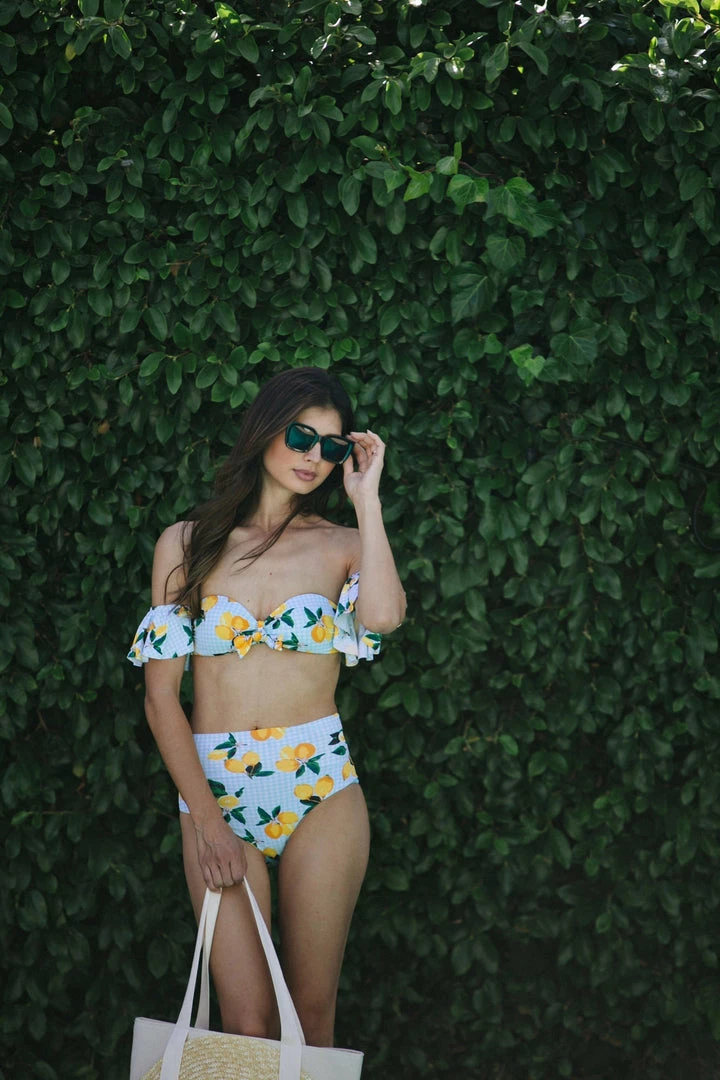 Envya Swim Jenn Citrus Off-Shoulder Bikini