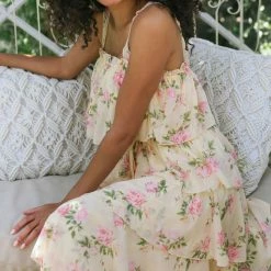 Aakaa Cleo Tiered Maxi Dress Clothing