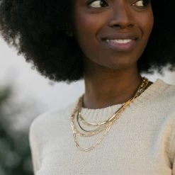 Fame Accessories Liza Gold Layered Chain Necklace