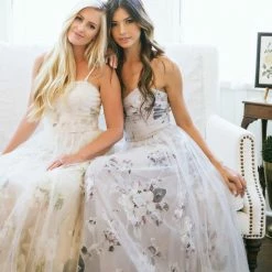 Maniju Ellen Floral Tulle Maxi Dress Bridal