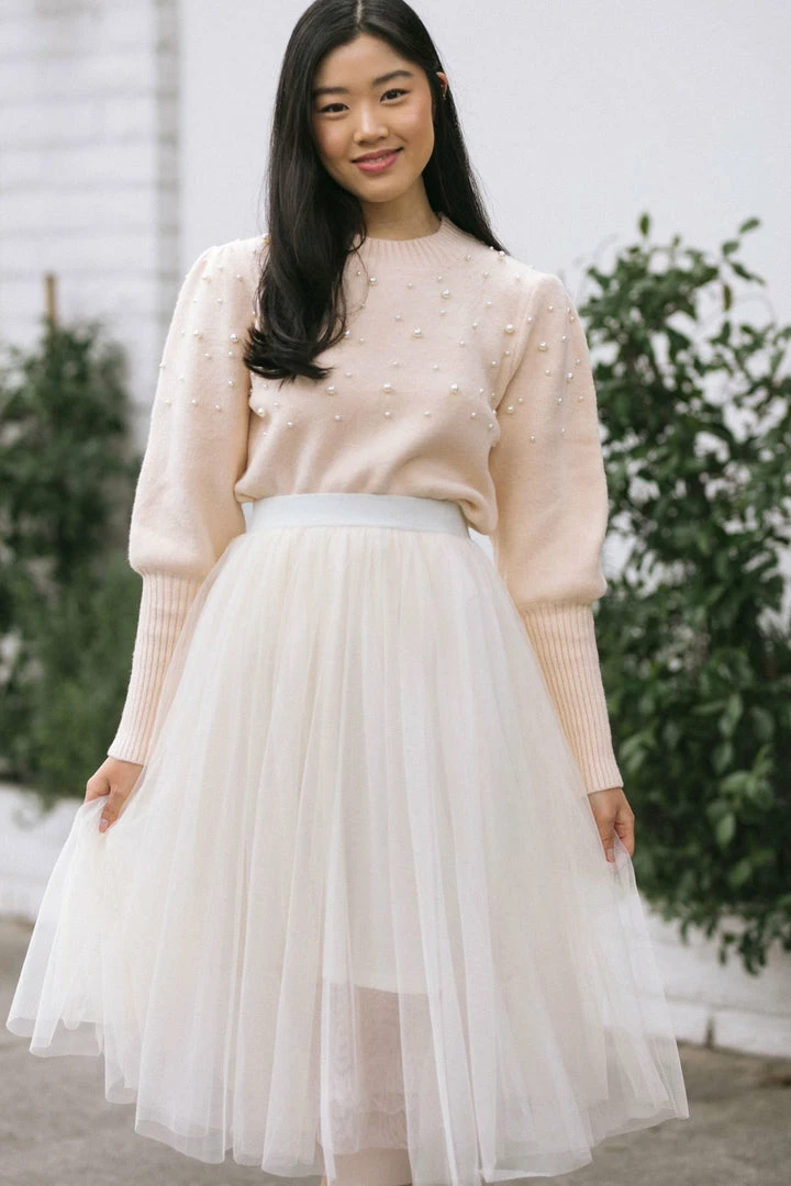 Lush Tara Pearl Knit Sweater