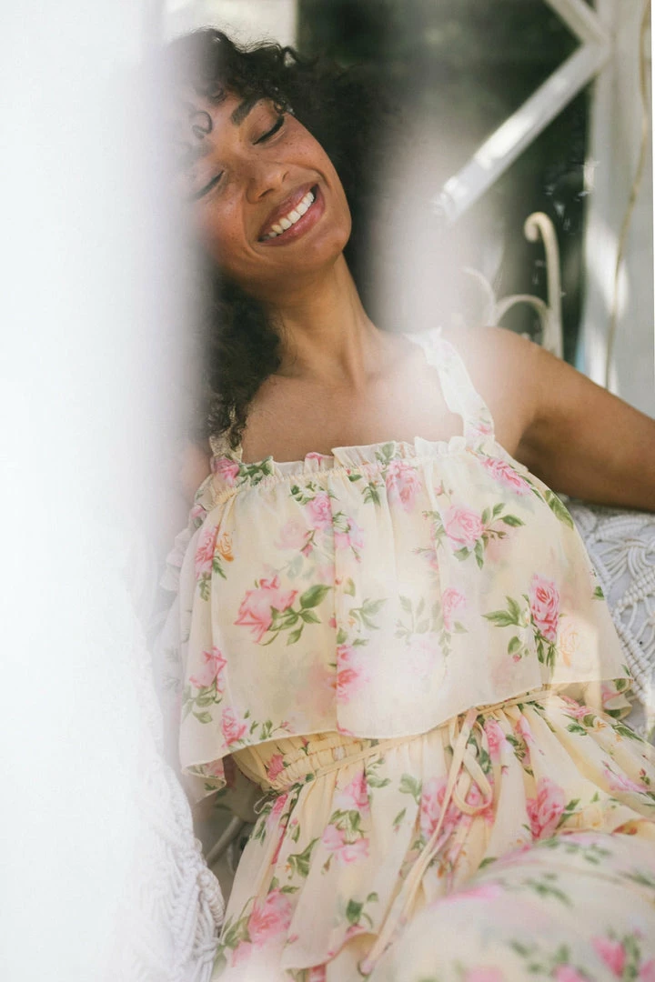 Aakaa Cleo Tiered Maxi Dress Clothing