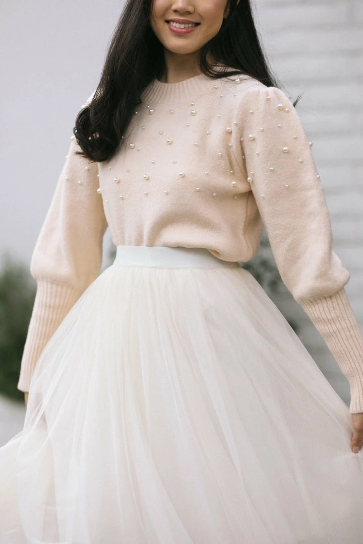 Lush Tara Pearl Knit Sweater