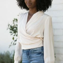 Lush Clothing Josie Surplice Blouse