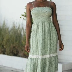 In Loom Allie Smocked Maxi Dress Maternity Friendly