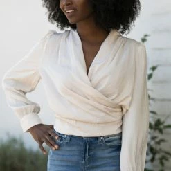 Lush Clothing Josie Surplice Blouse