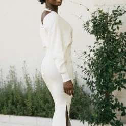 One And Only Collective Inc. Lena Dolman Sleeve Sweater Dress Clothing