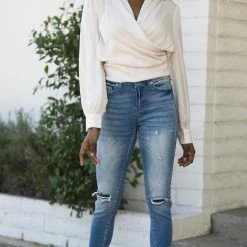 Lush Clothing Josie Surplice Blouse