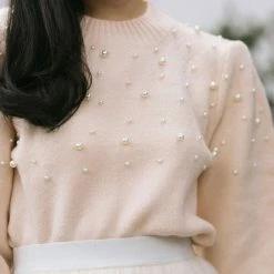 Lush Tara Pearl Knit Sweater