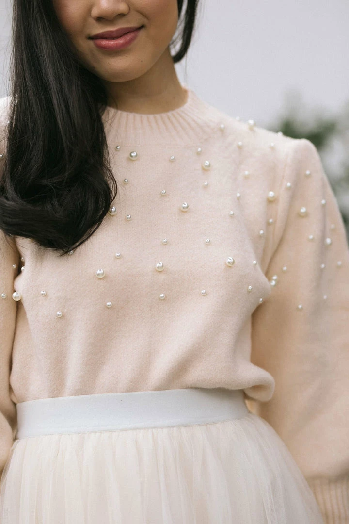 Lush Tara Pearl Knit Sweater