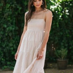 Lush Molly Eyelet Midi Dress