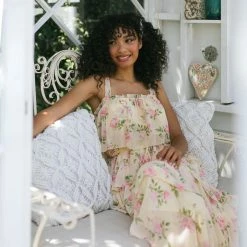 Aakaa Cleo Tiered Maxi Dress Clothing