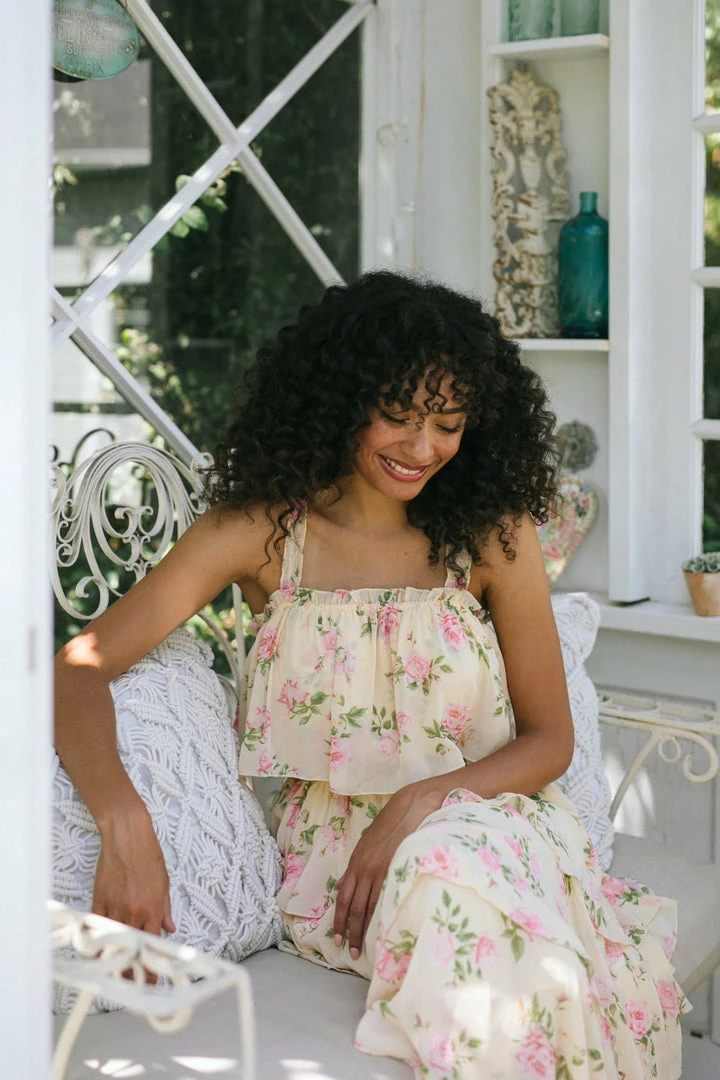 Aakaa Cleo Tiered Maxi Dress Clothing