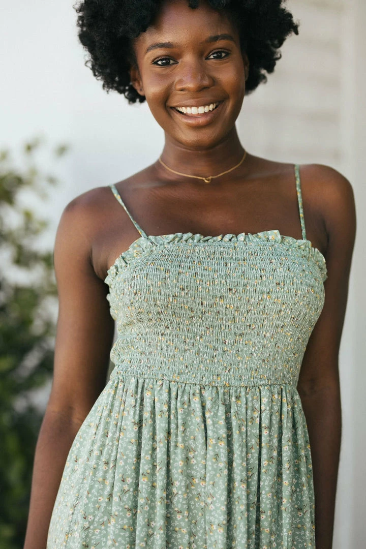 In Loom Allie Smocked Maxi Dress Maternity Friendly