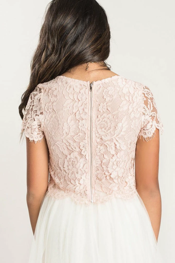 Maniju Ellie Short Sleeve Lace Top