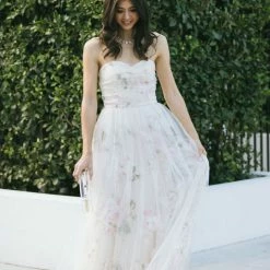 Maniju Ellen Floral Tulle Maxi Dress Bridal