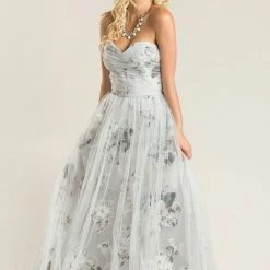 Maniju Ellen Floral Tulle Maxi Dress Bridal