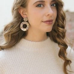 Fame Shannon Circle Clay Earrings Accessories