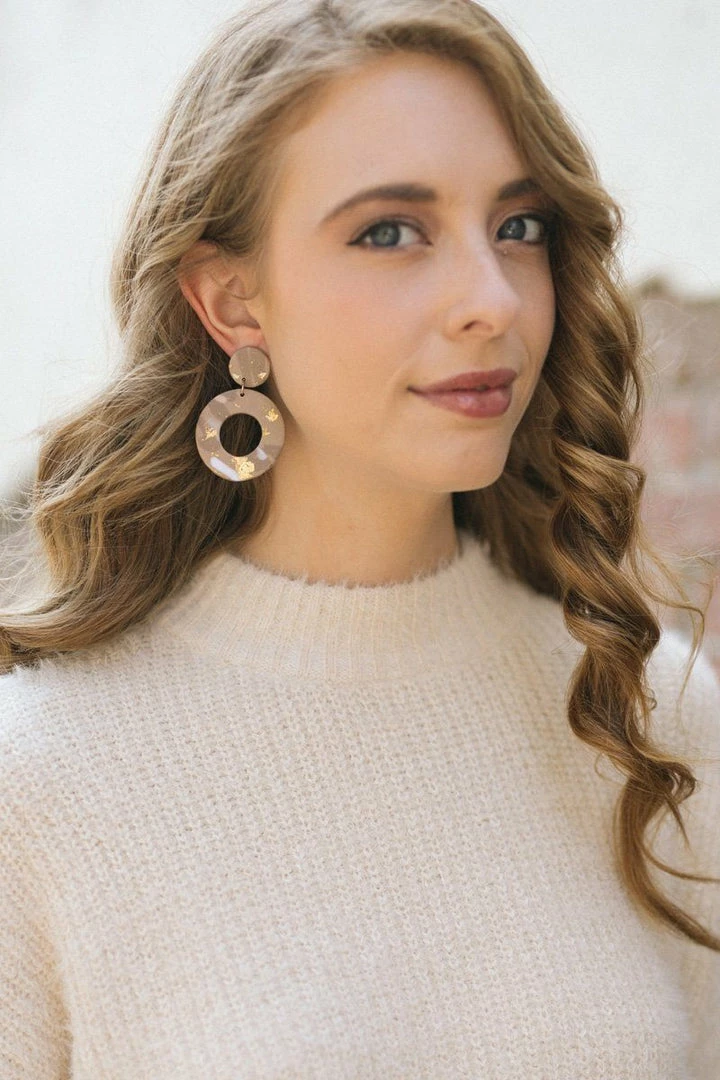 Fame Shannon Circle Clay Earrings Accessories