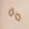 Morning Lavender Accessories Sienna Oval Crystal Earrings