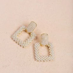 Fame Jenn Pearl Knocker Earrings Accessories