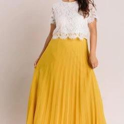 Aakaa Bridal Simone Pleated Maxi Skirt