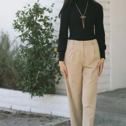 Audrey 3+1 Maxine Pleated Twill Slacks Work Essentials