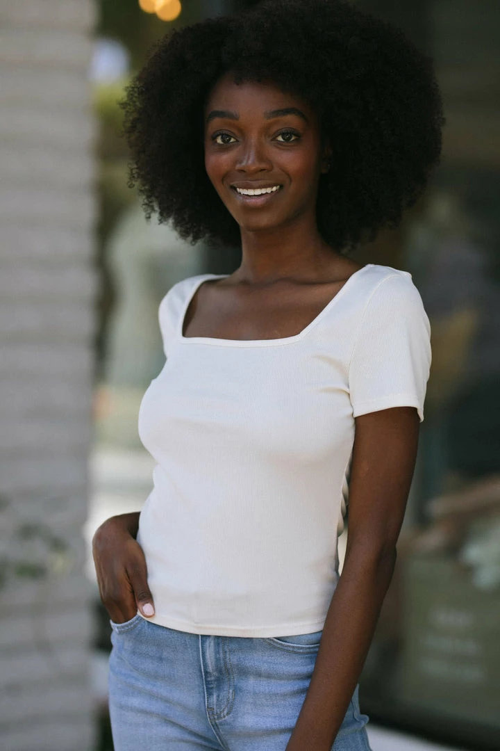 Final Touch Itzel Square Neck T-Shirt