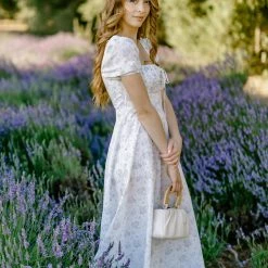 Fore Collection Becca Square Neck Midi Dress Clothing