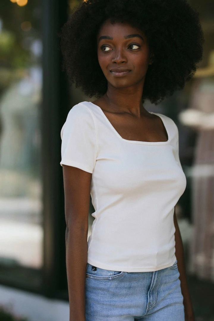 Final Touch Itzel Square Neck T-Shirt