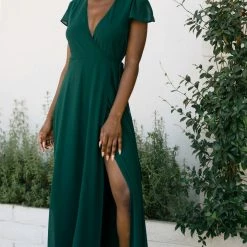 Soieblu Melody Short Sleeve Maxi Wrap Dress Bridal