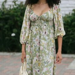 Lush Maternity Friendly Elizabeth Puff Sleeve Dress